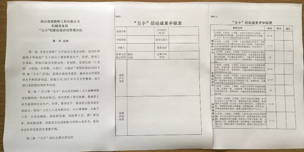 設(shè)備部開展“五小”活動(dòng)半年度評(píng)比